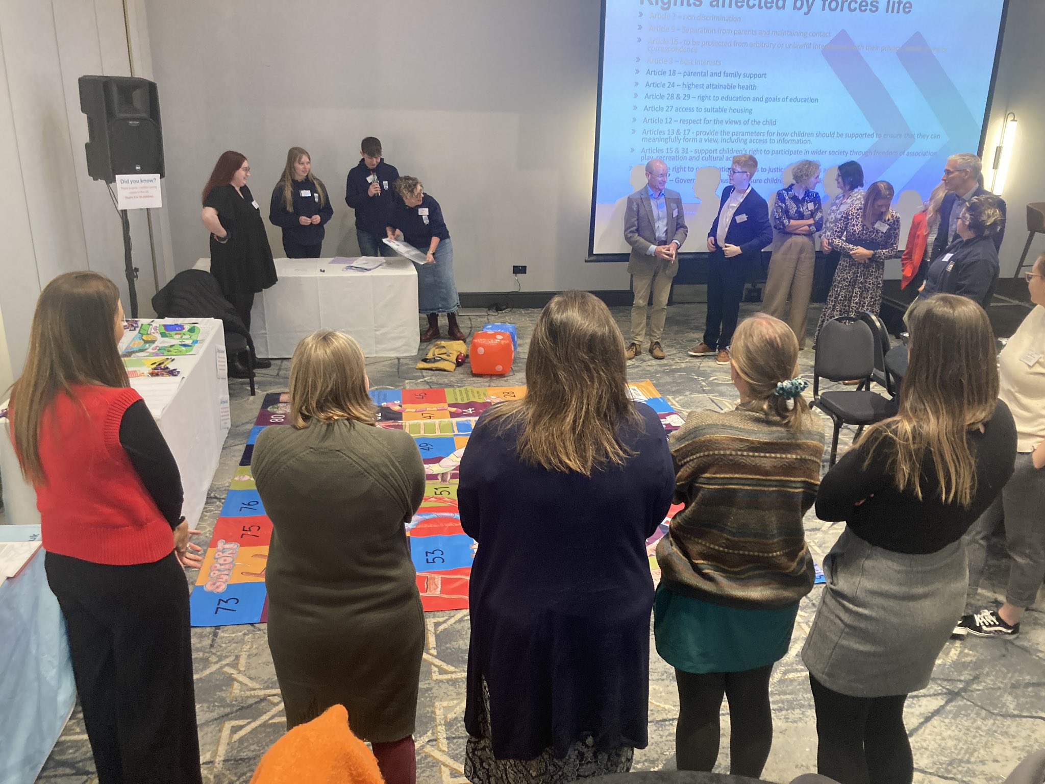 Demonstrating snakes and ladders at the SCiP Alliance Conference