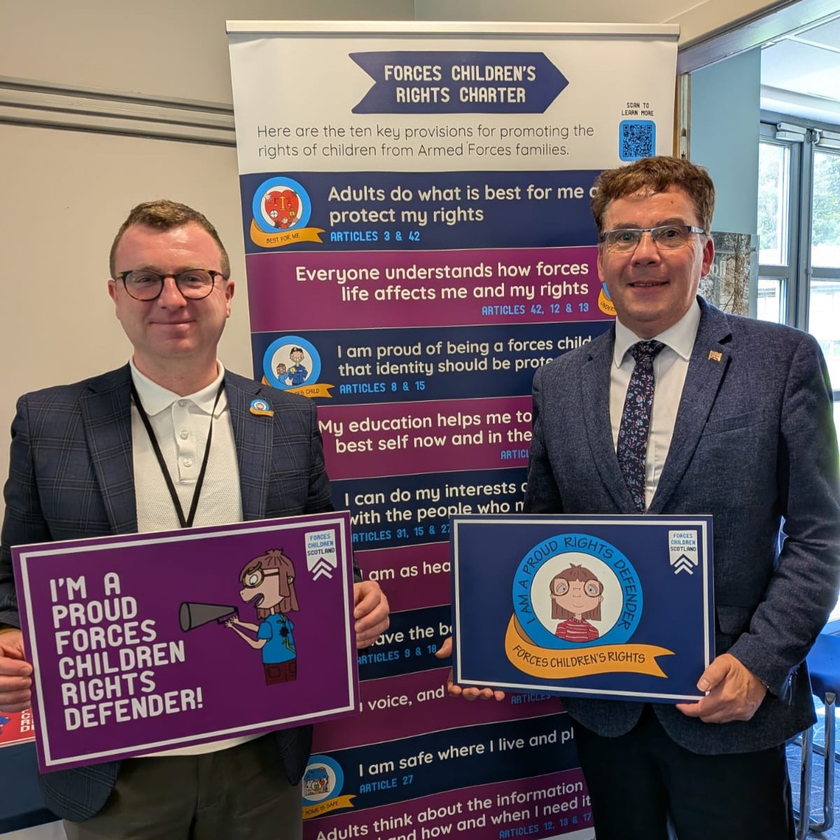 Councillor Graeme Brooks (Inverclyde) & FCS CEO, Steven Sweeney at the Armed Forces Champions Gathering